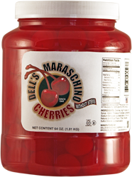 DELL'S Maraschino Cherries - 64oz no stems